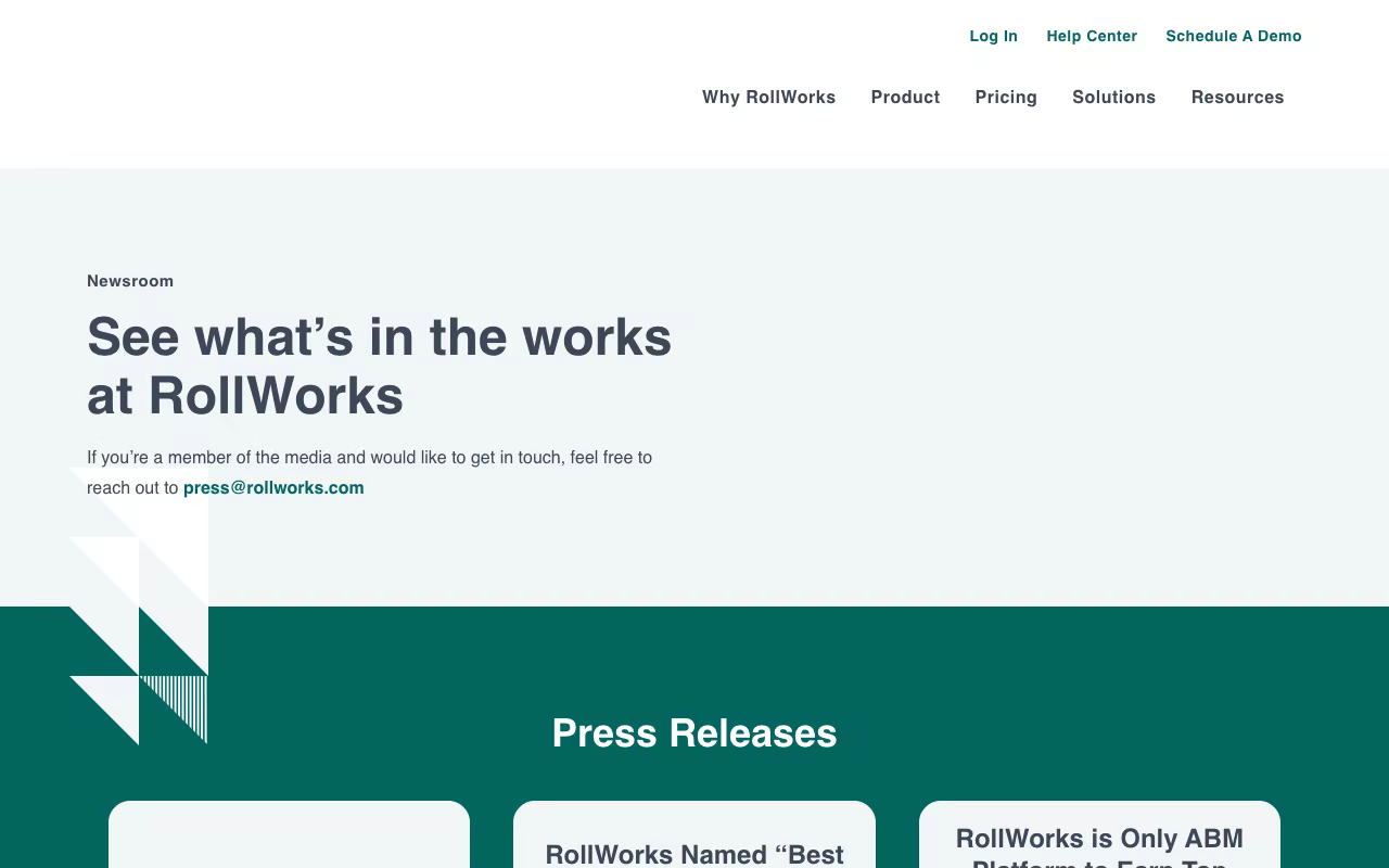 RollWorks Newsroom page