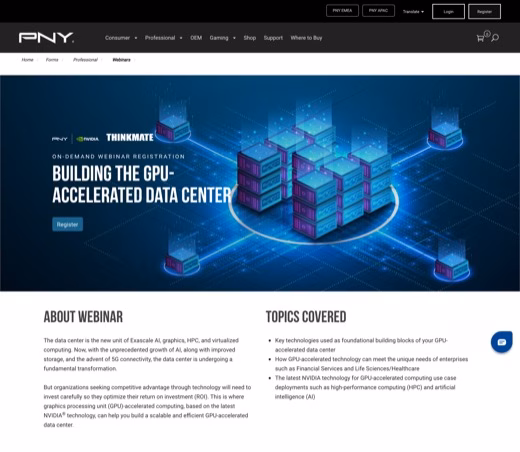 PNY · webinar page