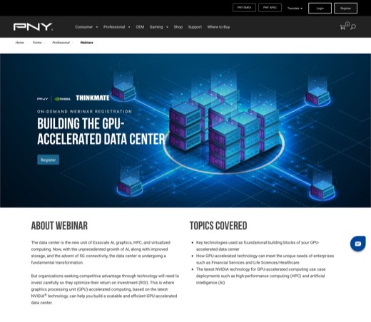 PNY · webinar page