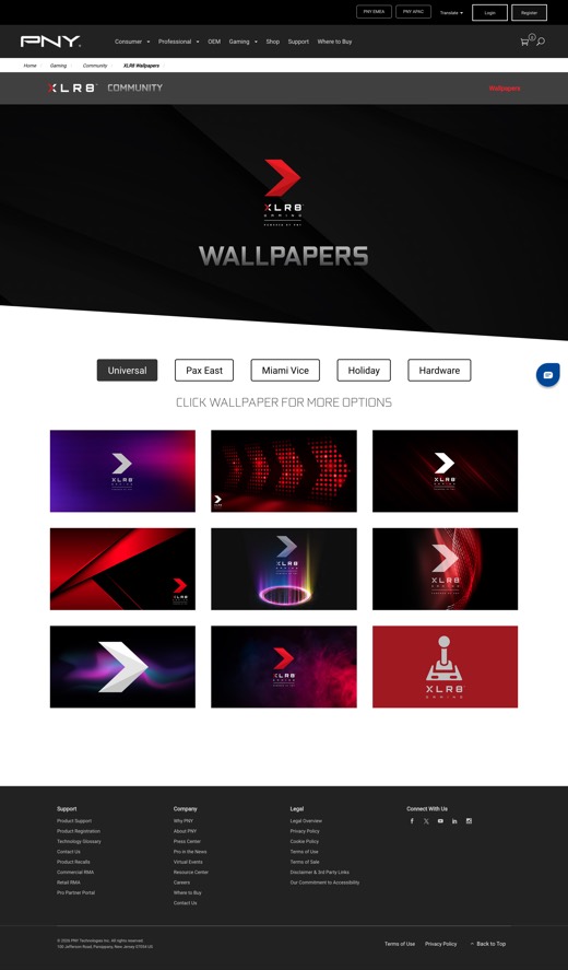 PNY XLR8 · site
